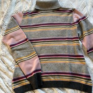 MaxMara Maglia Multicolor Striped Turtleneck Sweater